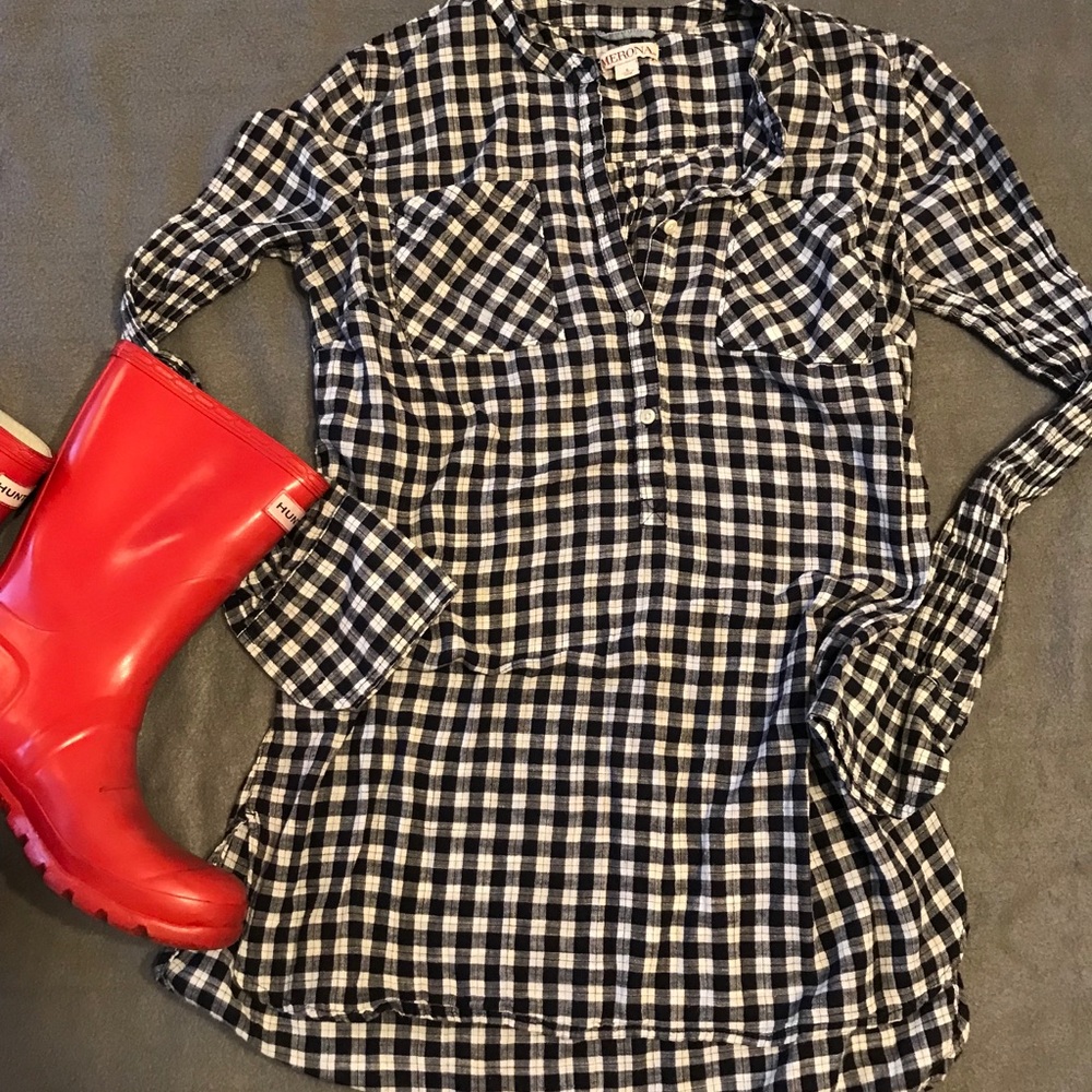 Merona plaid tunic top